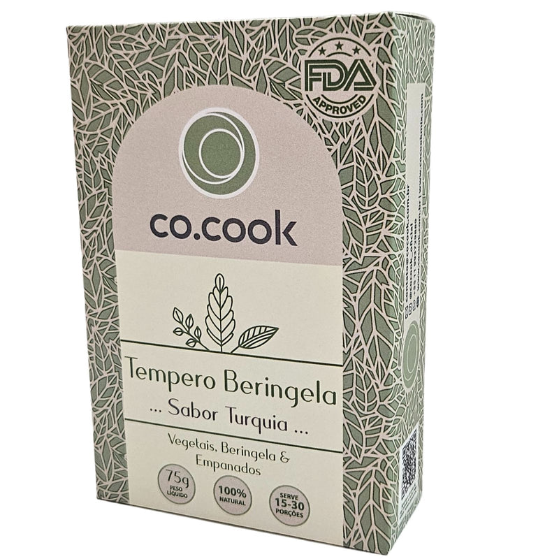 CoCook Caixa 20 Especiaria Natural Tempero Beringela Sabor Turquia 75g