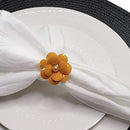 Kit 4 Porta Guardanapo Flor Delicada Laranja da Charlô