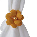 Kit 4 Porta Guardanapo Flor Delicada Laranja da Charlô