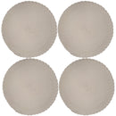 Kit 4 Sousplats YOI Noar Bege 38cmx38cm