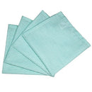 Kit 4 Guardanapos de Tecido Algodão Listrado Verde Água 39cmx39cm