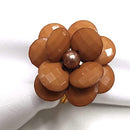 Kit 4 Porta Guardanapo Flor Delicada Marrom da Charlô