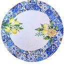 Kit 4 Capas para Sousplat Ring Azulejo Limão Siciliano 35cmx35cm