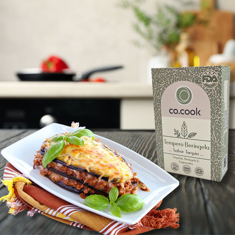 CoCook Caixa 20 Especiaria Natural Tempero Beringela Sabor Turquia 75g