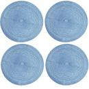 Kit 4 Sousplats YOI Crochê Azul 38cmx38cm