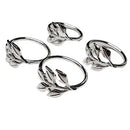 Kit 4 Porta Guardanapos Ramo Delicado Prata