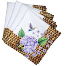 Kit 4 Guardanapos de Tecido Ring Hortênsias 40cmx40cm