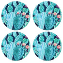 Kit 4 Capas Sousplat Cactos Aquarela Verde 35cmx35cm