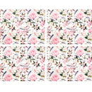 Kit 4 Jogo Americano Flores Poesia 43cmx34cm