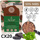 CoCook Caixa 20 Revenda Topping Nibs Cacau Brigadeiro Sabor Hortelã 75g