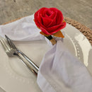 Kit 4 Porta Guardanapos Botão de Rosa Mimosa Pink