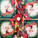 Kit 4 Jogos Americanos Impermeável Papai Noel Verde 43CMX34CM