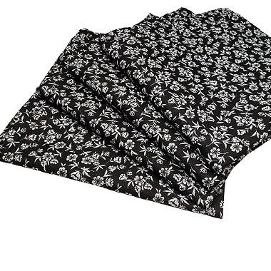 Kit 4 Guardanapos de Tecido Floral Black Algodão 39cmx39cm