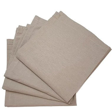 Kit 4 Guardanapos de Tecido Algodão Marrom Mascavo 39cmx39cm