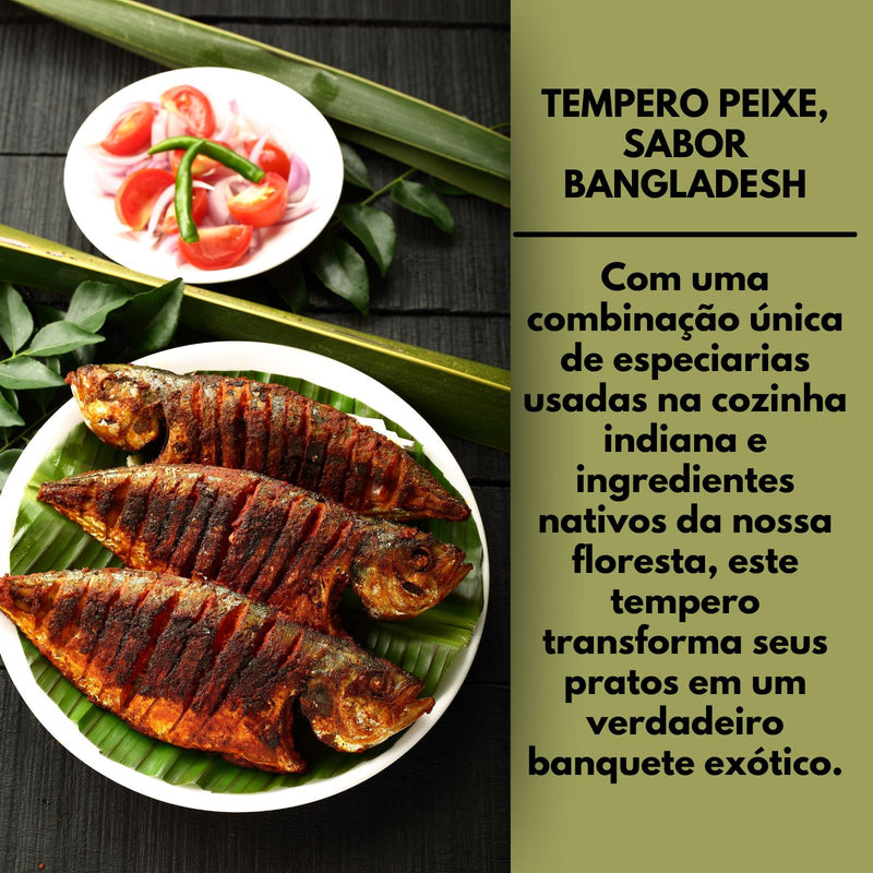 CoCook Caixa 20 Pack Especiaria Natural Tempero Peixe Sabor Bangladesh 75g