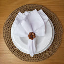 Kit 4 Porta Guardanapo Flor Delicada Marrom da Charlô