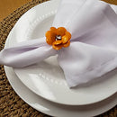 Kit 4 Porta Guardanapo Flor Delicada Laranja da Charlô