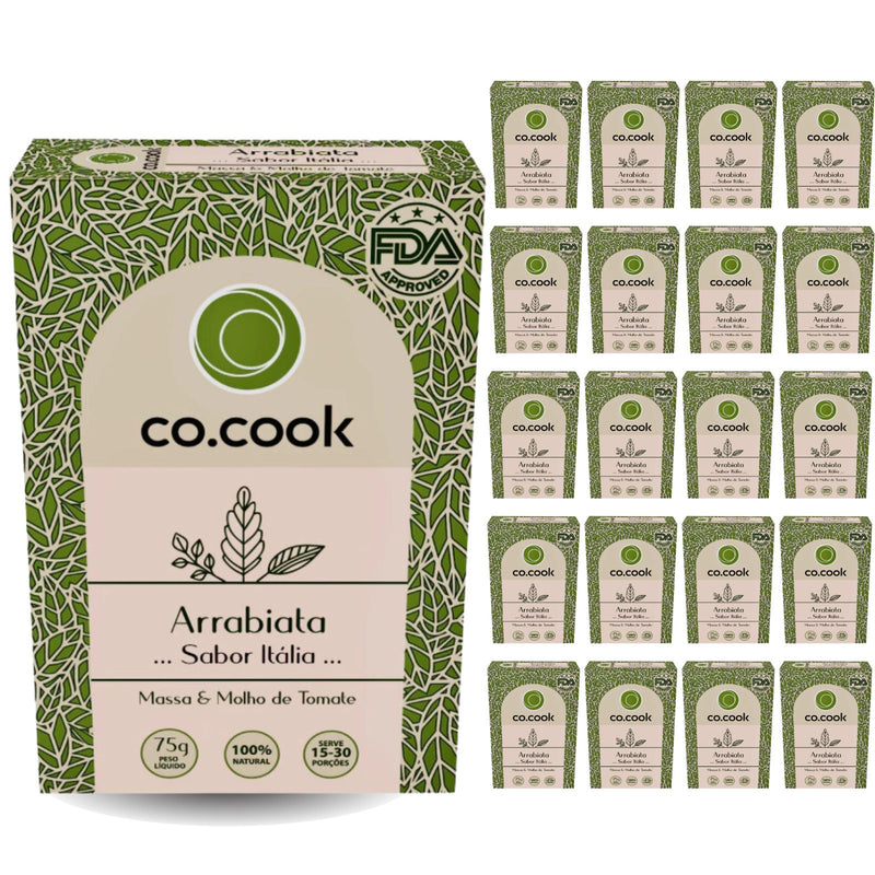 CoCook Caixa 20 Pack Especiaria Natural Tempero Arrabiata Sabor Itália 75g