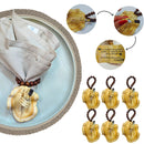 Kit 6 Porta Guardanapos Biojoias Artesanal Sementes de Gratidão Natural