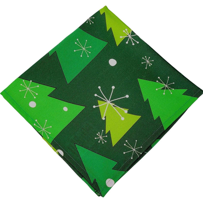 Kit 4 Guardanapos de Tecido Árvore de Natal Verde 40cmx40cm