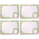 Kit 4 Jogos Americanos Páscoa Floral Vintage Pássaros 43CMX34CM