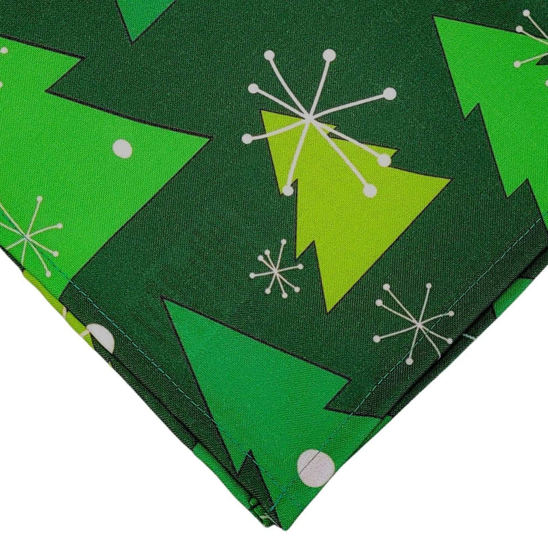 Kit 4 Guardanapos de Tecido Árvore de Natal Verde 40cmx40cm