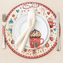 Kit 4 Capas para Sousplat Doçuras de Natal 35cmx35cm