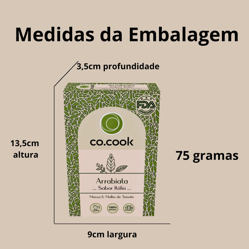 CoCook Especiaria Natural Tempero Arrabiata Sabor Itália 75g