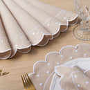24-Piece Table Setting Kit with Placemats and Polka Dot Napkins - 12 Place Settings
