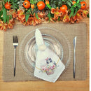 Kit 4 Guardanapo de Tecido Oxford Jardim Coelho da Páscoa 40cmx40cm