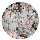 Kit 4 Capas para Sousplat Floral Vintage Cinza 35 cm Elástico Poliéster Reutilizável