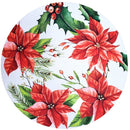 Kit 4 Capas Sousplat Flor de  Natal Vermelha 35cmx35cm