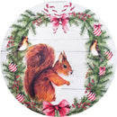 Kit 4 Capas para Sousplat Esquilo Natalino 35cmx35cm