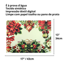 Kit 4 Jogos Americanos Coração de Amor de Natal  Impermeável 43CMX34CM