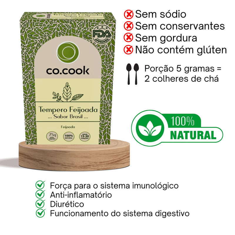 CoCook Caixa 20 Pack EspeciariaNatural Tempero Feijoada Sabor Brasil 75g