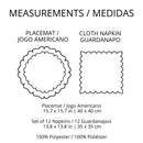 24-Piece Table Setting Kit with Placemats and Polka Dot Napkins - 12 Place Settings