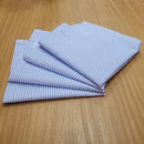 Kit 4 Guardanapos de Tecido Algodão Listrado Azul Claro 39cmx39cm
