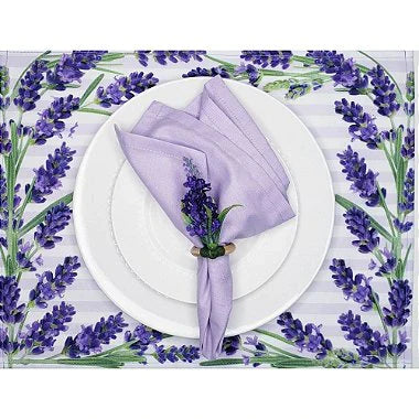 Kit 4 Guardanapos de Tecido Algodão Lavanda 39cmx39cm