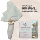 Kit 4 Porta Guardanapo Flor Delicada Pérola da Charlô