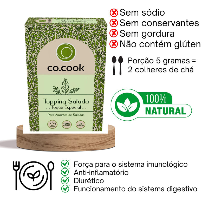 CoCook Caixa 20 Pack Topping Molho Natural Salada 150g