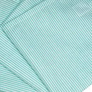 Kit 4 Guardanapos de Tecido Algodão Listrado Verde Água 39cmx39cm