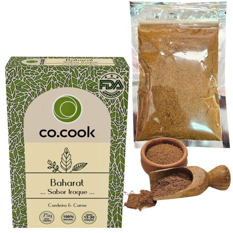 Cx 20 Tempero Funcional 100% Natural CoCook Baharat Sabor Iraque 75g