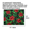 Kit 4 Jogos Americanos Impermeável Flor de Natal 43CMX34CM