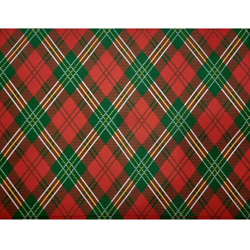 Kit 4 Jogos Americanos Impermeável Xadrez Vermelho Verde Natal 43CMX34CM