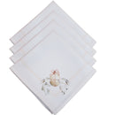 Kit 4 Guardanapo de Tecido Oxford Cesta Ovos de Páscoa Amarelo Pastel 40cmx40cm