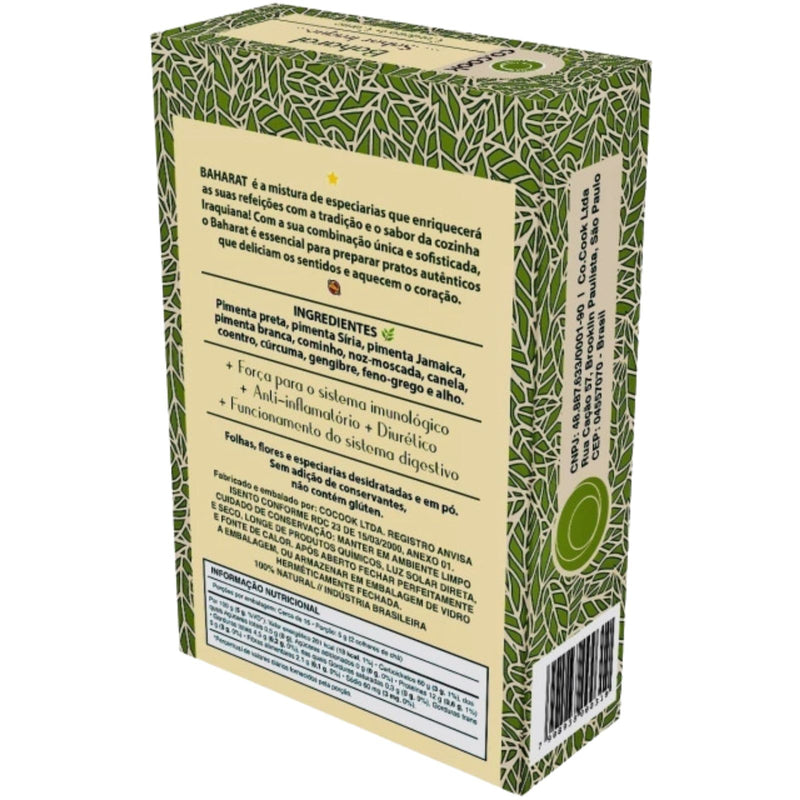 Cx 20 Tempero Funcional 100% Natural CoCook Baharat Sabor Iraque 75g