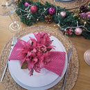 Kit 4 Porta Guardanapos Celebration Flor Lírios da Charlo Branco Off White