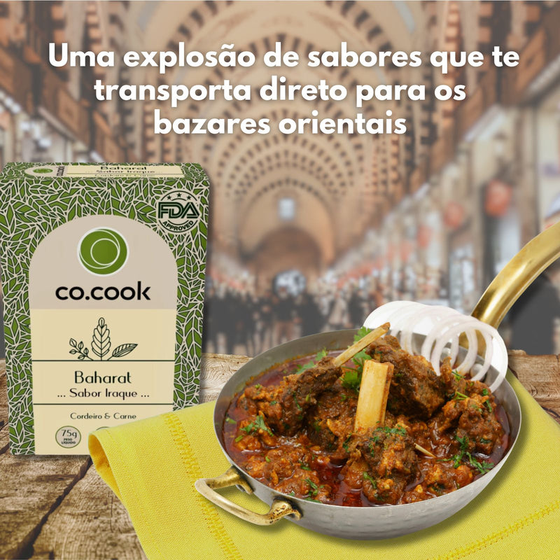 Cx 20 Tempero Funcional 100% Natural CoCook Baharat Sabor Iraque 75g