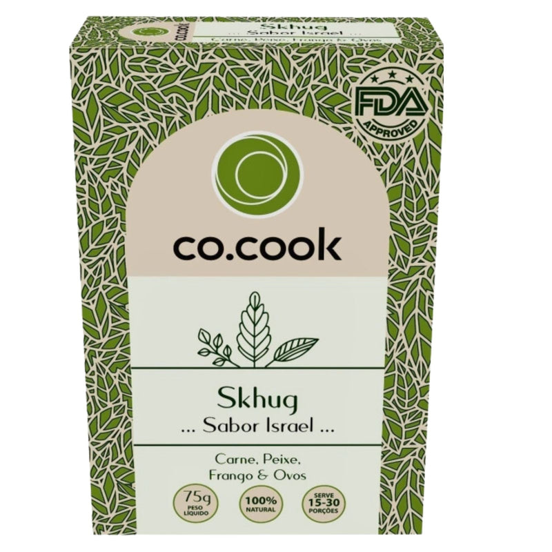 CoCook Caixa 20 Pack Especiaria Natural Tempero Skhug Sabor Israel 75g