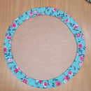 Kit 4 Capas para Sousplat Floral Charlô Verde Água 35cmx35cm